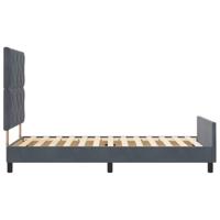 Bedframe met hoofdeinde Donkergrijs 100 x 200 cm Fluweel - thumbnail