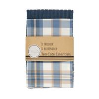 Ten Cate Theedoek en Keukendoek Ruit Denim Blauw - thumbnail