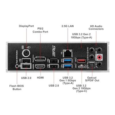 Moederbord AMD MSI MPG B550 GAMING PLUS Moederbord AMD MSI MPG B550 GAMING PLUS