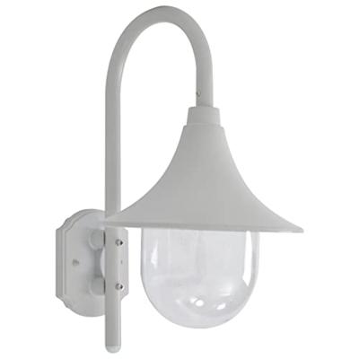 VidaXL Tuin wandlamp e27 42 cm aluminium wit