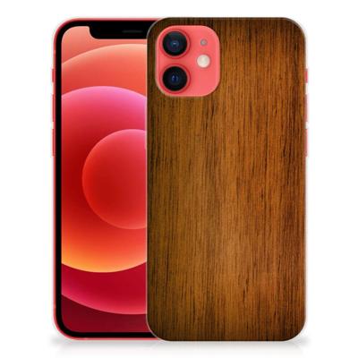 iPhone 12 Mini | Bumper Hoesje | Donker Hout iPhone 12 Mini | Bumper Hoesje | Donker Hout