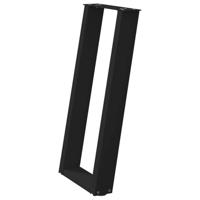 Console tafelpoten 2 st U-vormig 38x(72-73) cm staal zwart - thumbnail