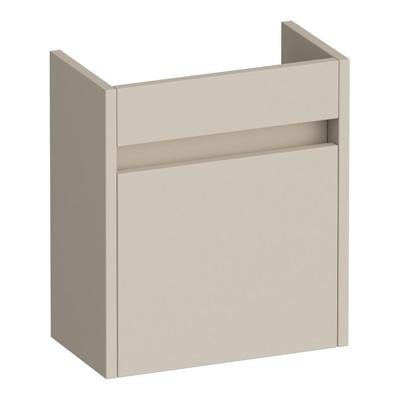 Brauer Adore Fonteinkast - 40 cm - met 1 Deur Greeploos Linksdraaiend - Mat Beige
