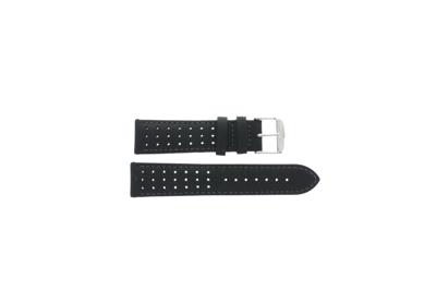Horlogeband Morellato Rugby U3459237019CR22 Glad leder Zwart 22mm