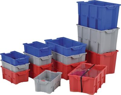 LA-KA-PE Draaistapelbak | PP rood | L480xB312xH200mm | 1 stuk - DLK1C ROT DLK1C ROT