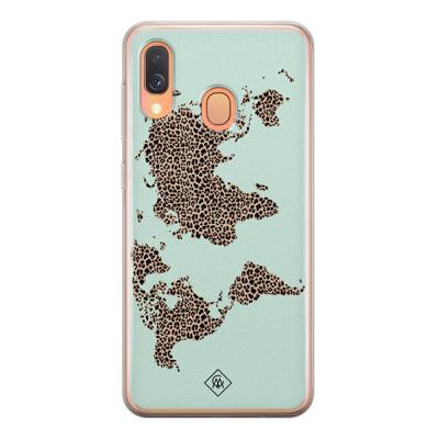 Samsung Galaxy A40 siliconen hoesje - Wild world Samsung Galaxy A40 siliconen hoesje - Wild world