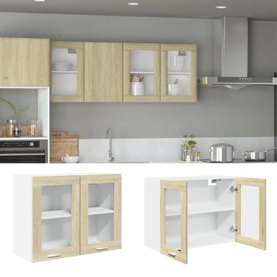Bovenkast Lyon 80x31x60 cm bewerkt hout sonoma eikenkleurig