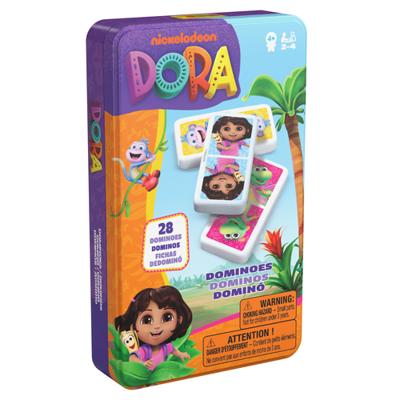 Dora - 28 Dominostenen - Metalen doos - Vanaf 4 jaar - Dora the Explorer