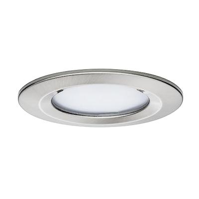 Paulmann Coin Slim LED-inbouwlamp voor badkamer Set van 3 stuks 6 W IP44 IJzer (geborsteld)