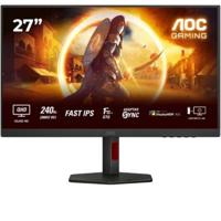 AOC Gaming Q27G4ZR - 27 inch Quad HD-monitor, 240 Hz, 1 ms, G-Sync, HDR400 (2560 x 1440, 2 x HDMI 2.0, DisplayPort 1.4) zwart-rood - thumbnail