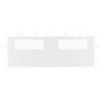 Prieelzijwand met ramen 6x2 m wit - thumbnail