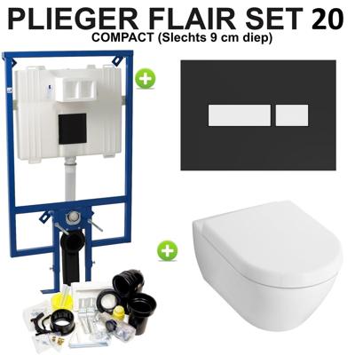 Plieger Flair Compact set20 Zwart/Wit (Meerprijs €30,00)