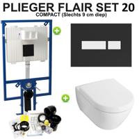 Plieger Flair Compact set20 Zwart/Wit (Meerprijs €30,00) - thumbnail