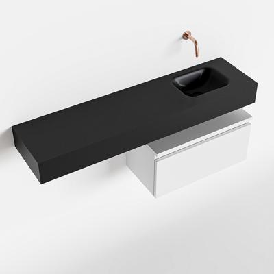 MONDIAZ ANDOR 60cm toiletmeubel talc. LEX 120cm wastafel urban rechts geen kraangat MONDIAZ ANDOR 60cm toiletmeubel talc. LEX 120cm wastafel urban rechts geen kraangat