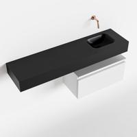 MONDIAZ ANDOR 60cm toiletmeubel talc. LEX 120cm wastafel urban rechts geen kraangat - thumbnail