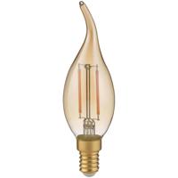 LED Kaarslamp Filament 4W E14 - Warm Wit 2700K - Dimbaar Amber Glas - thumbnail
