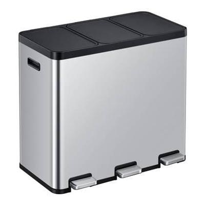 Pedaalemmer EKO Essential Recycler 3x20 liter rvs