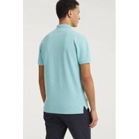 Profuomo Heren Poloshirt Aqua Garment Washed Slim Fit - thumbnail