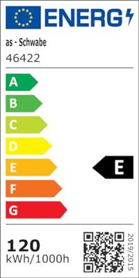 AS Schwabe Slimline Pro 46422 LED-buitenschijnwerper Energielabel: E (A - G) LED 120 W Grijs