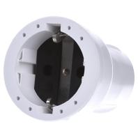 PVC contrastekker met randaarde wit