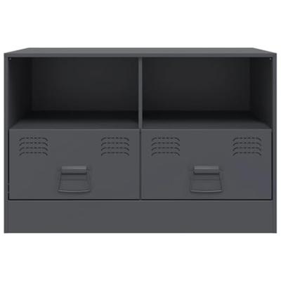 Tv-meubelen 2 st 67x39x44 cm staal antracietkleurig