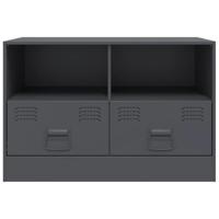 Tv-meubelen 2 st 67x39x44 cm staal antracietkleurig - thumbnail