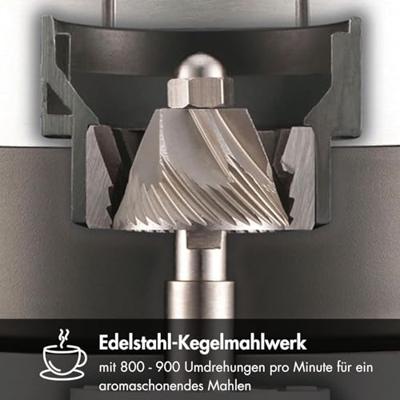 Graef CM800EU CM800EU Koffiemolen Zilver, Zwart Stalen kegelmaalwerk