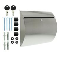 Burg Wächter 38640 TOSCANA 3856 Ni Brievenbus RVS Zilver Sleutelslot - thumbnail