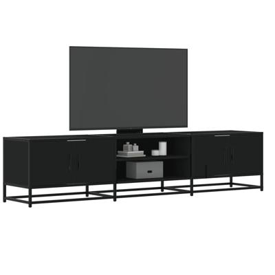 Tv-meubel 180x35x41 cm bewerkt hout zwart