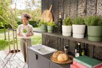 Elho Greenville bloempot 14 cm wit - thumbnail