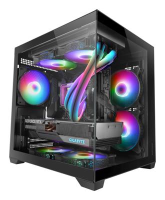 Mars Gaming MC-VIEW2 Mini Tower Zwart