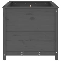 VidaXL Plantenbak 82,5x82,5x78 cm massief grenenhout grijs - thumbnail