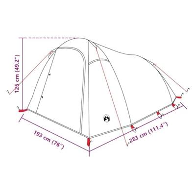 VidaXL Tunneltent 3-persoons waterdicht groen VidaXL Tunneltent 3-persoons waterdicht groen
