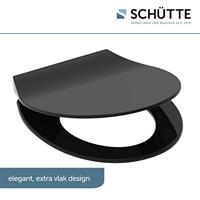Duroplast WC-bril SLIM BLACK met soft-close en quick-release, zwart - thumbnail