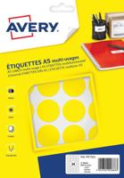 Avery PET30J ronde markeringsetiketten, diameter 30 mm, blister van 240 stuks, geel - thumbnail