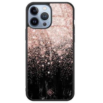 iPhone 13 Pro Max glazen hardcase - Marmer twist iPhone 13 Pro Max glazen hardcase - Marmer twist