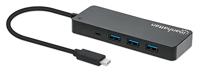 Manhattan 168410 USB 3.0-hub Zwart - thumbnail