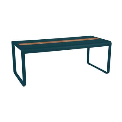 Fermob Bellevie tuintafel met opslagruimte 196x90 cm Acapulco Blue