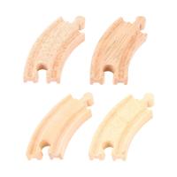 Bigjigs houten rails - korte bochten, 4st. - thumbnail