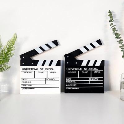 2 PC'S houten Clapboard regisseur film film klepel Board leisteen huis decoratie willekeurige kleur levering