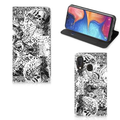 Mobiel BookCase Samsung Galaxy A20e Skulls Angel Mobiel BookCase Samsung Galaxy A20e Skulls Angel