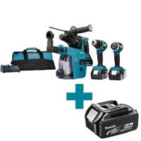 Makita DLX3106TW1 Accu Combiset 3-delig 18V 5.0Ah in Tas - thumbnail