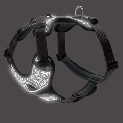 HUNTER Hondentuig Divo Reflect, zwart, Maat: L-XL