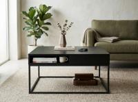 Salontafel WILTORD zwart essenhout - thumbnail