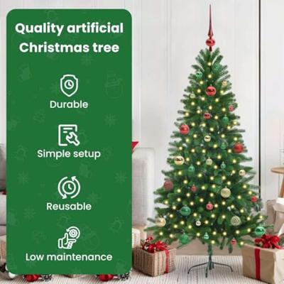 VidaXL Kerstboom met 150 led met standaard groen 150 cm pe