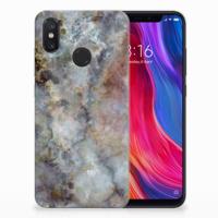 Xiaomi Mi 8 TPU Siliconen Hoesje Marmer Grijs - thumbnail
