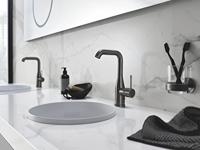 Grohe Wastafelmengkraan Essence 1 Hendel Met Waste L Hard Graphite Geborsteld - thumbnail