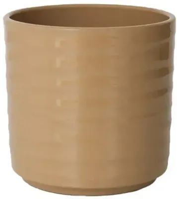 HS Potterie Berlin bloempot keramiek 13x12.5cm bruin