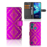 Wallet Case Motorola G8 Power Lite Barok Roze - thumbnail