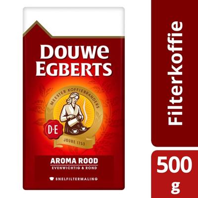 Douwe Egberts Aroma rood filterkoffie - 500 gram - (Verkoop per stuk)